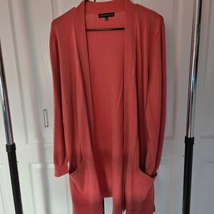 A New Day Coral Open-Front Cardigan – Soft Knit Layer